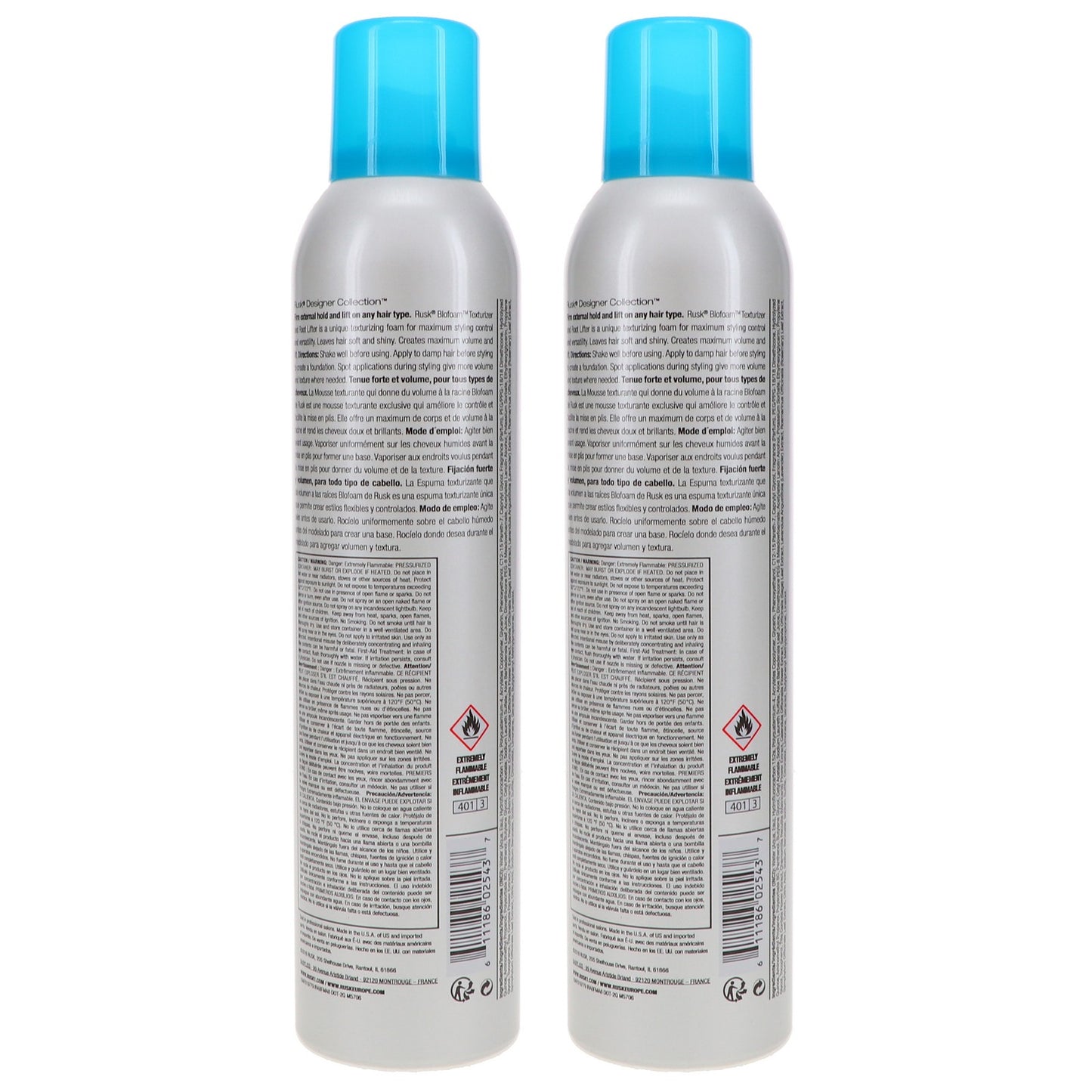 Rusk Blofoam Texturizer & Root Lifter Foam - Amplifies Curly Hair 8.8 oz 2 Pack