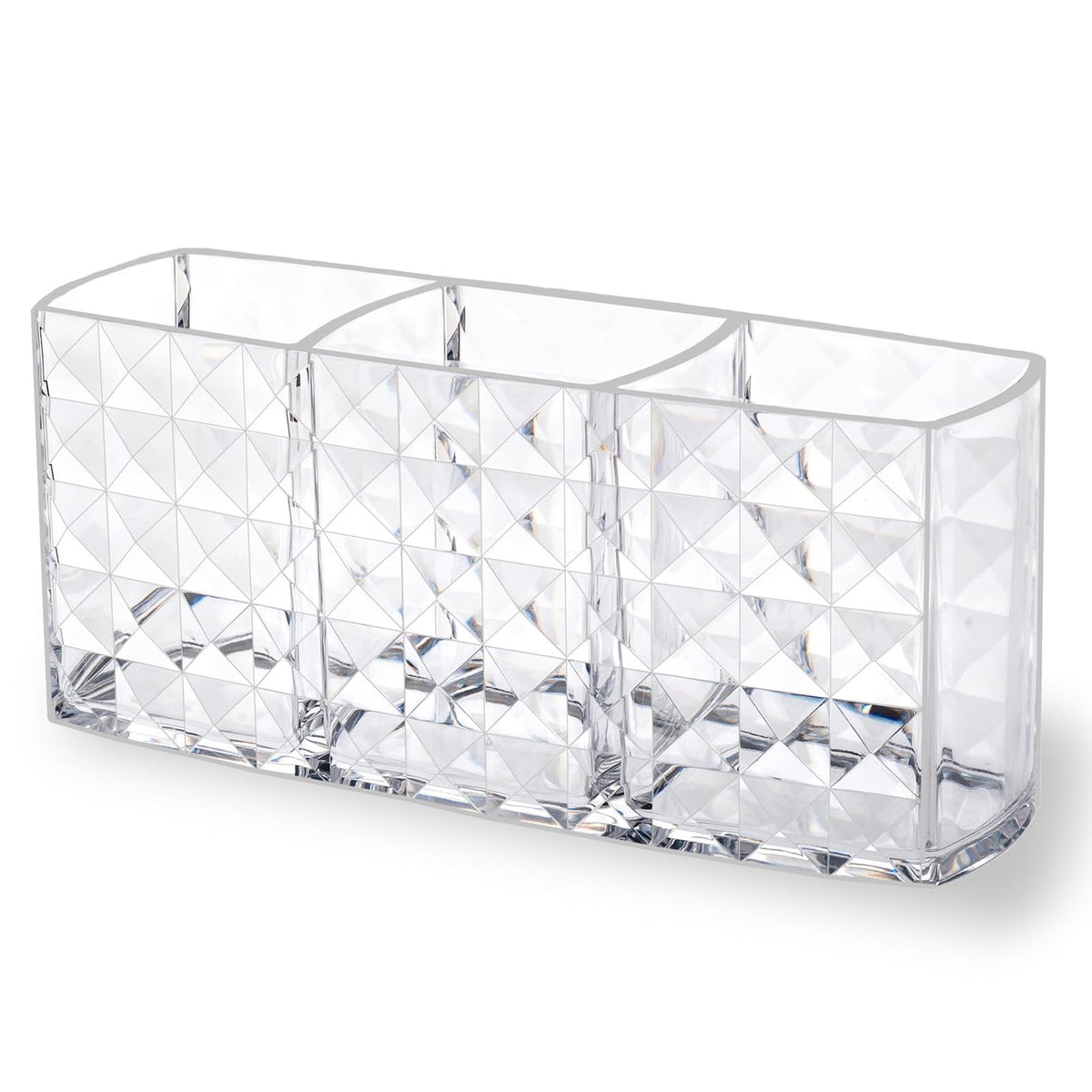 Acrylic Makeup Brush Holder Organizer for Vanity, Small Clear Storage