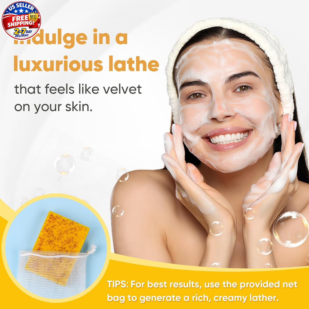 Turmeric Kojic Acid Soap Bar 80g – 5 Pack for Dark Spots Face & Body