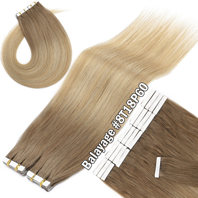 Remy Human Hair Tape-In Extensions 18-22 Inches - Thick & Natural Look