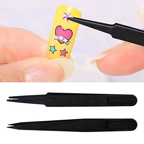 7-Pack Anti-Static Precision Tweezers - Plastic, ESD Safe, 115mm