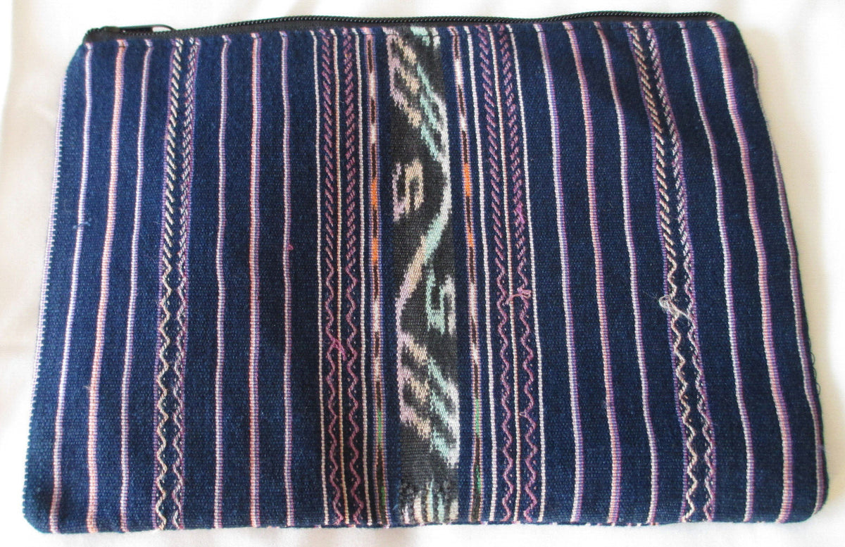 Guatemala Handmade Huipil Wallet - Geometric Cotton Clutch with Removable Strap