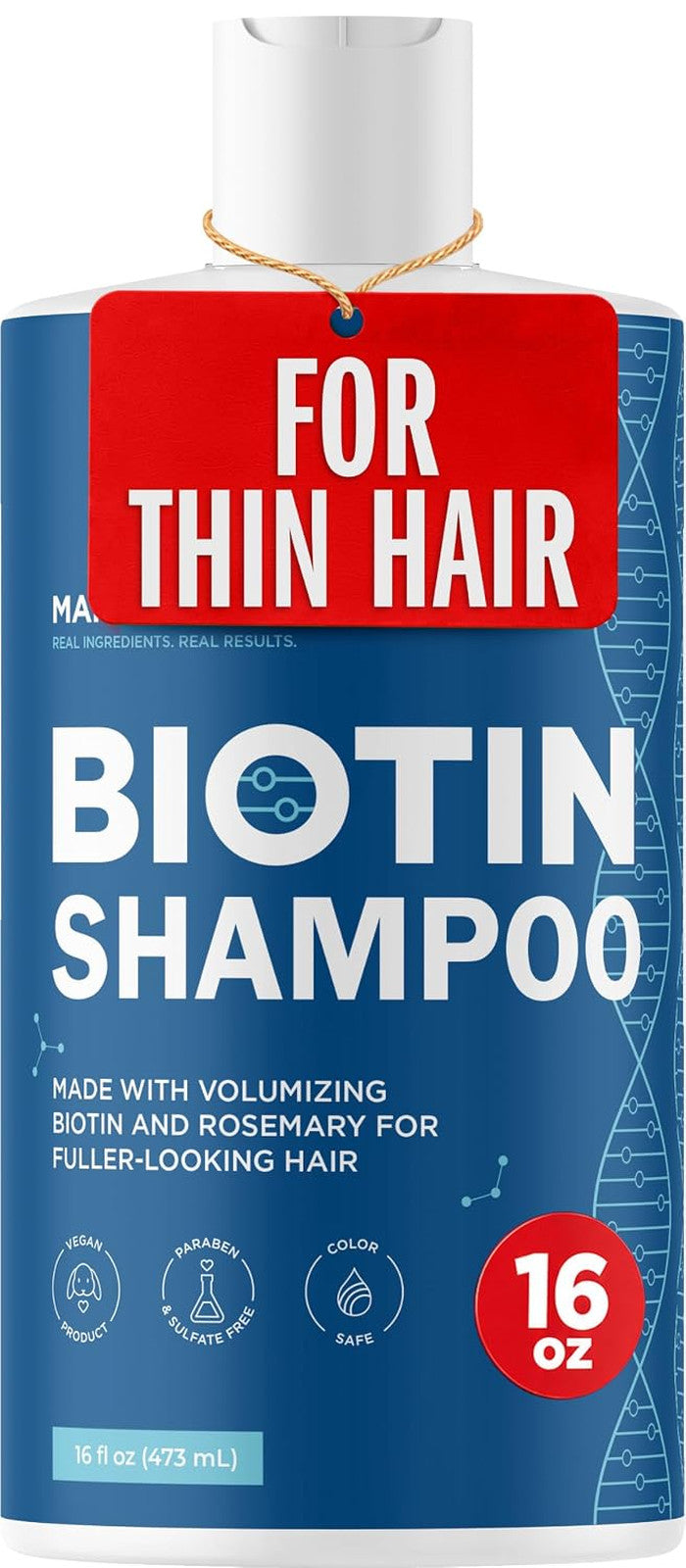 Thinning Hair Shampoo Rosemary Biotin Vegan Volumizing Fine B Vitamins