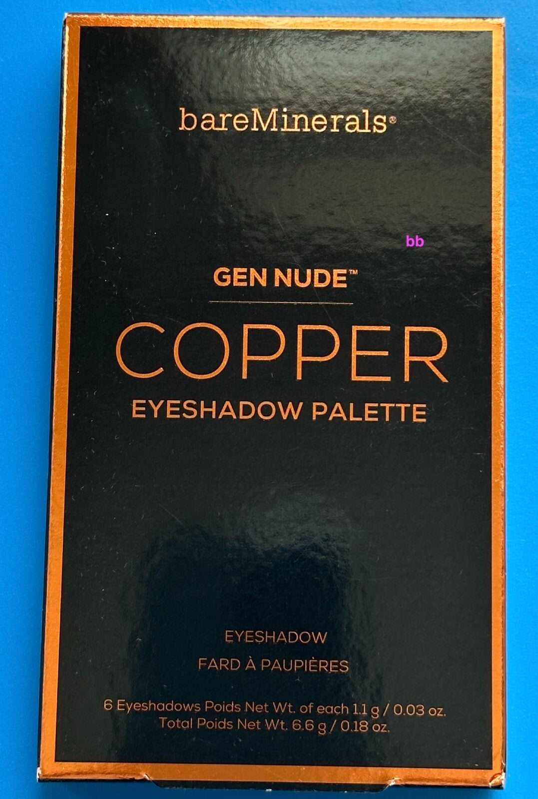 Mineral Eyeshadow Palette Copper - Long Lasting, Highly Pigmented, 6.6g