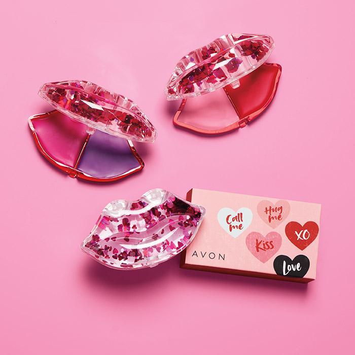 Lip Gloss Set with Floating Heart Tops - All Shades Available