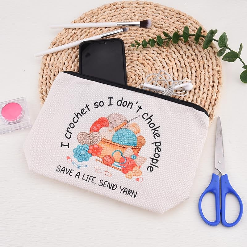 Funny Crochet Gift Bag for Women – Travel Yarn Organizer