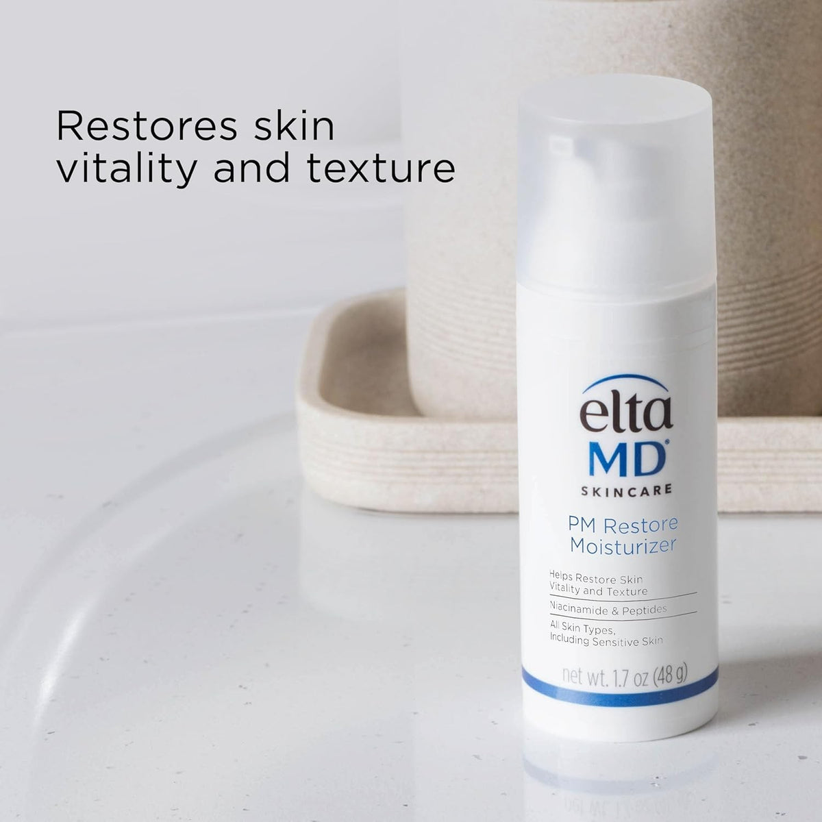 PM Restore Moisturizer 48ml Skin Hydrating Face Cream with Niacinamide & Ceramides