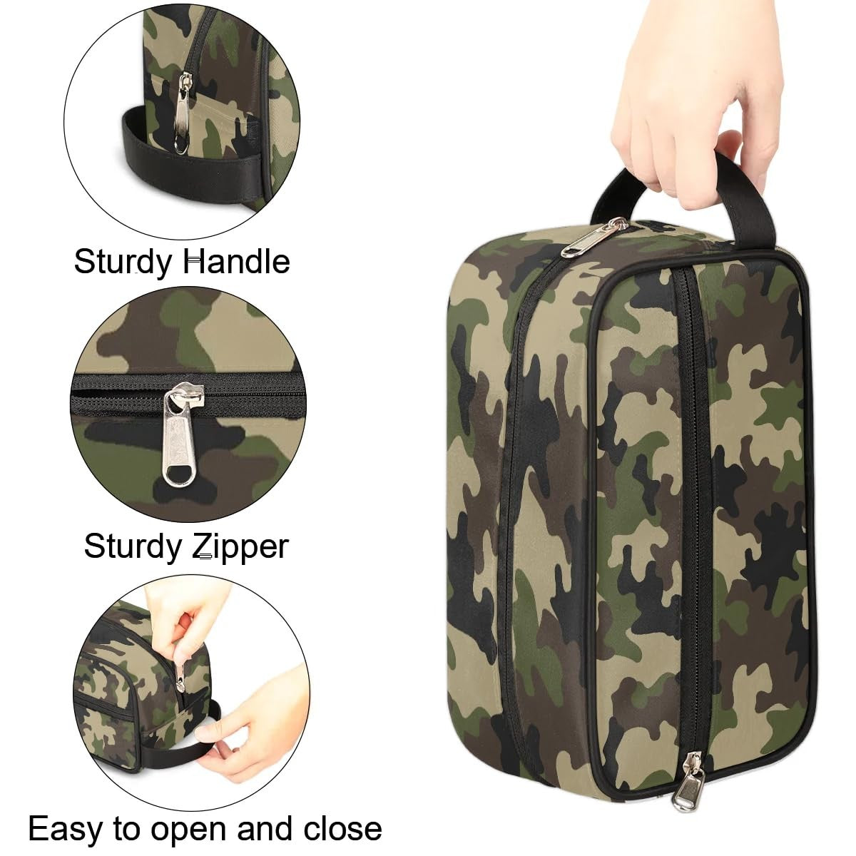 Kids Travel Toiletry Bag Camo Camouflage Hanging Waterproof Organizer