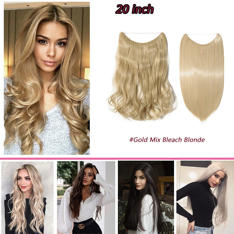 Natural Real Hair Extensions Wire-In Thick Wavy or Straight 20-24 Inch