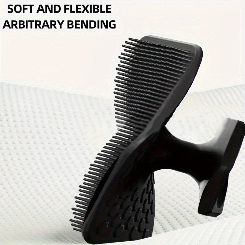 2x Face Scrubber Silicone For Men Facial Cleansing Black Exfoliate
