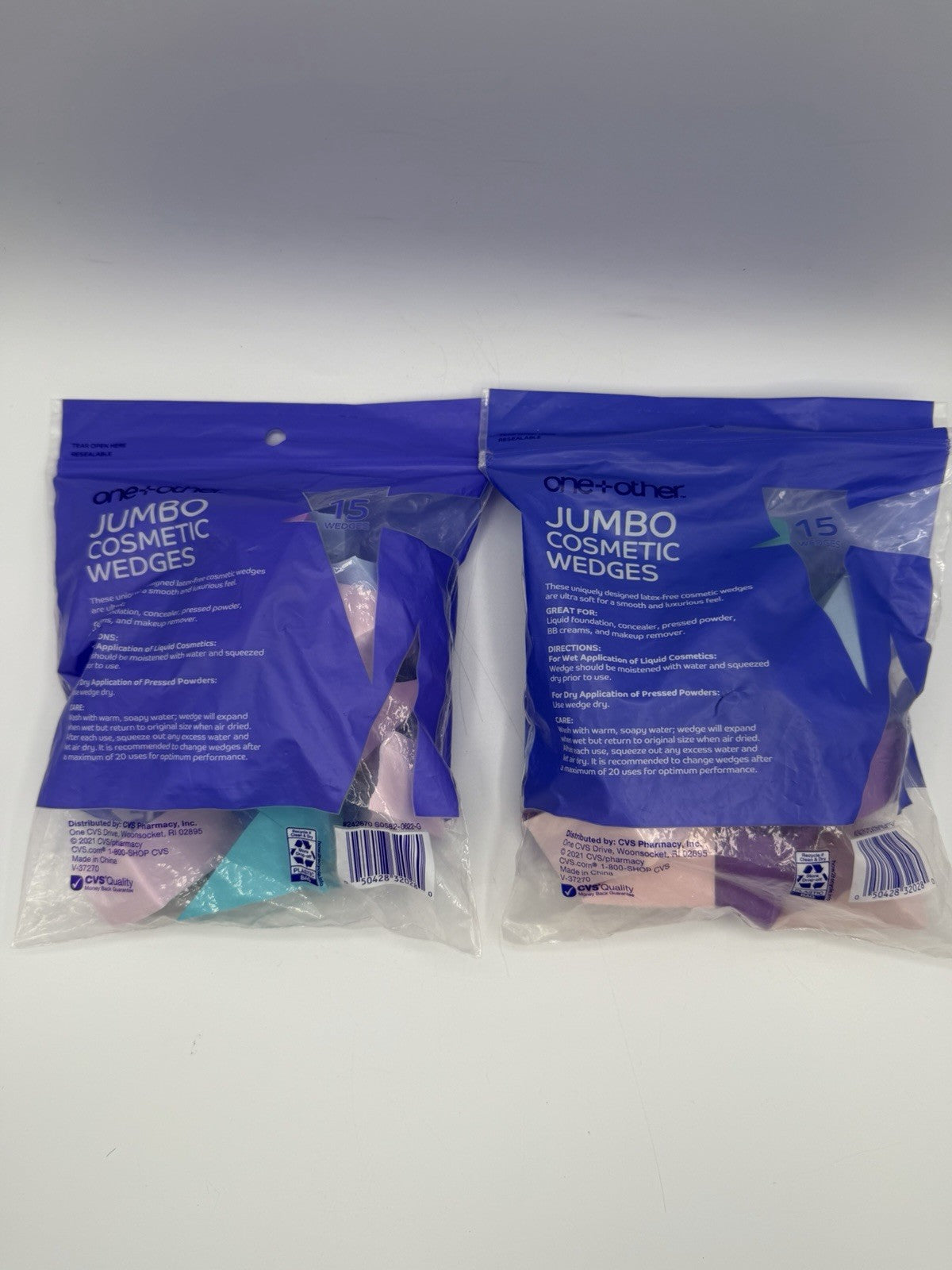 2 Pack Jumbo Latex-Free Makeup Sponges for Foundation & Blending