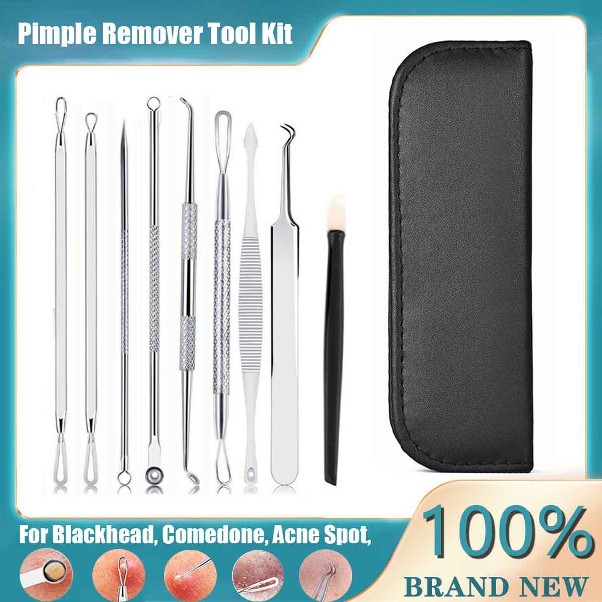 Blackhead Remover Tool Kit - 9 Pcs Pimple Acne Comedone Extractors for Skin Care