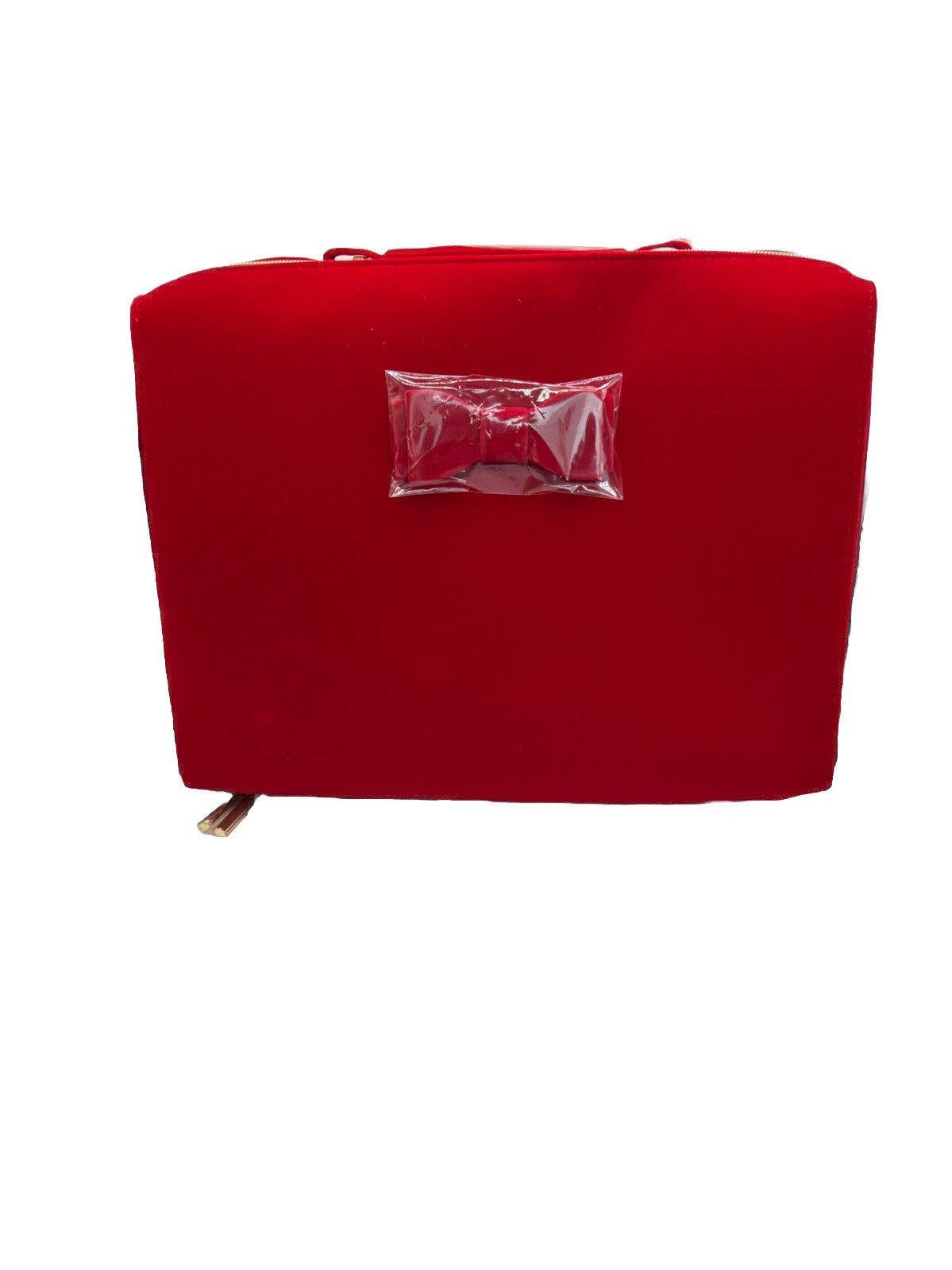 Red Velvet Travel Makeup Bag for Cosmetics and Toiletries