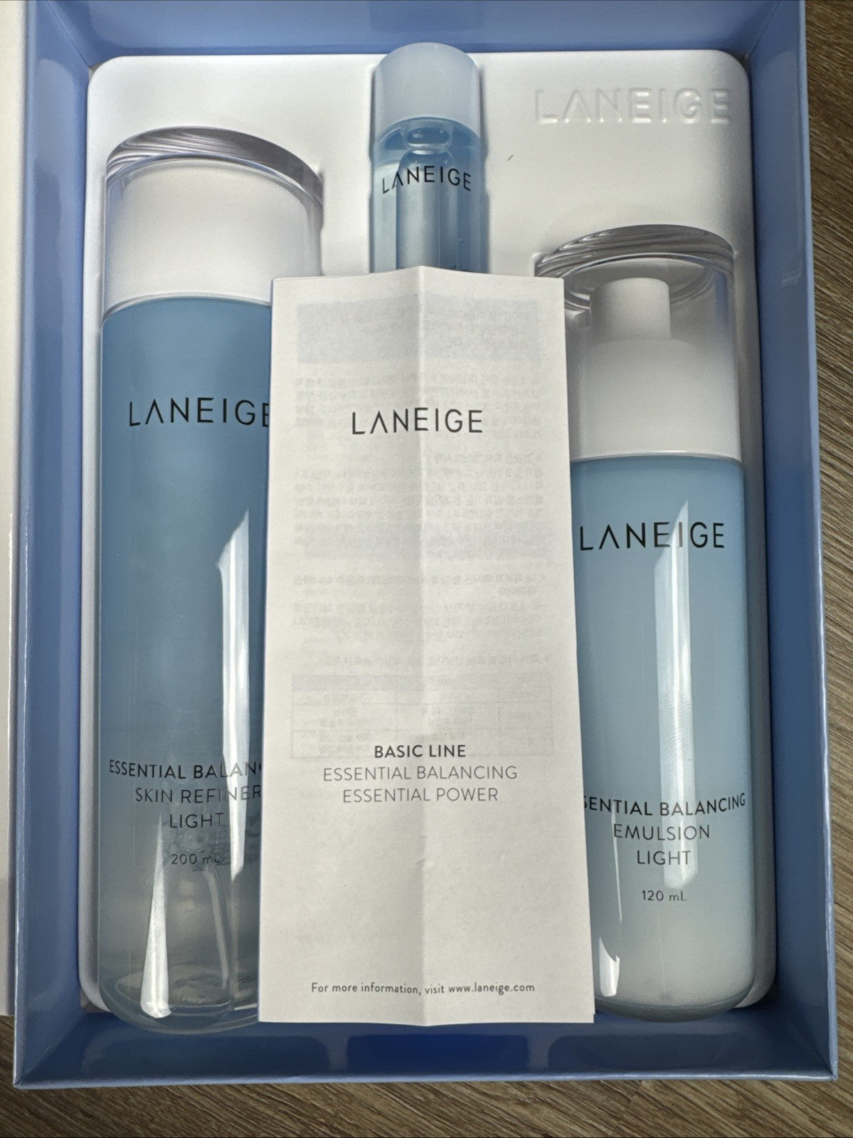 LANEIGE Moisture & Power Skin Care Duo Set - 5-Pc Travel Size NIB