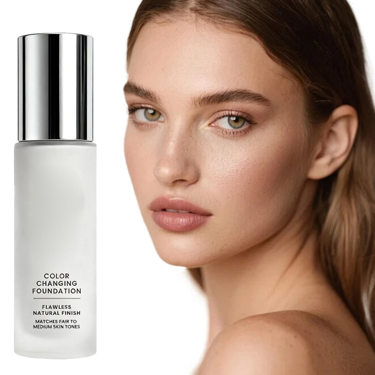 Color Changing Foundation for Mature Skin 12-Hour Waterproof Makeup