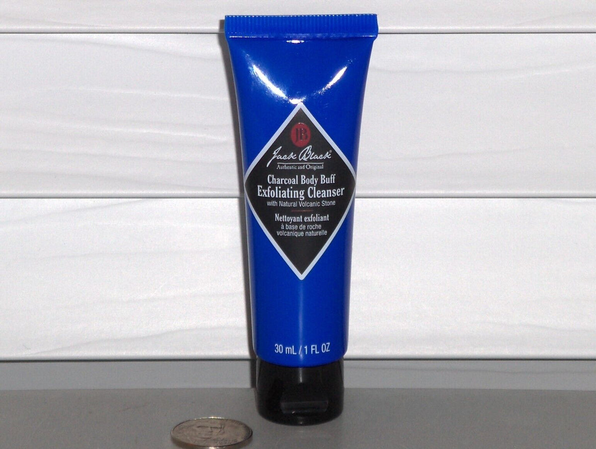 JACK BLACK Charcoal Body Buff Exfoliating Cleanser, Volcanic Stone, 1