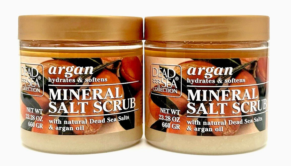 Dead Sea Collection Argan Exfoliating Mineral Salt Scrub, 2-Pack