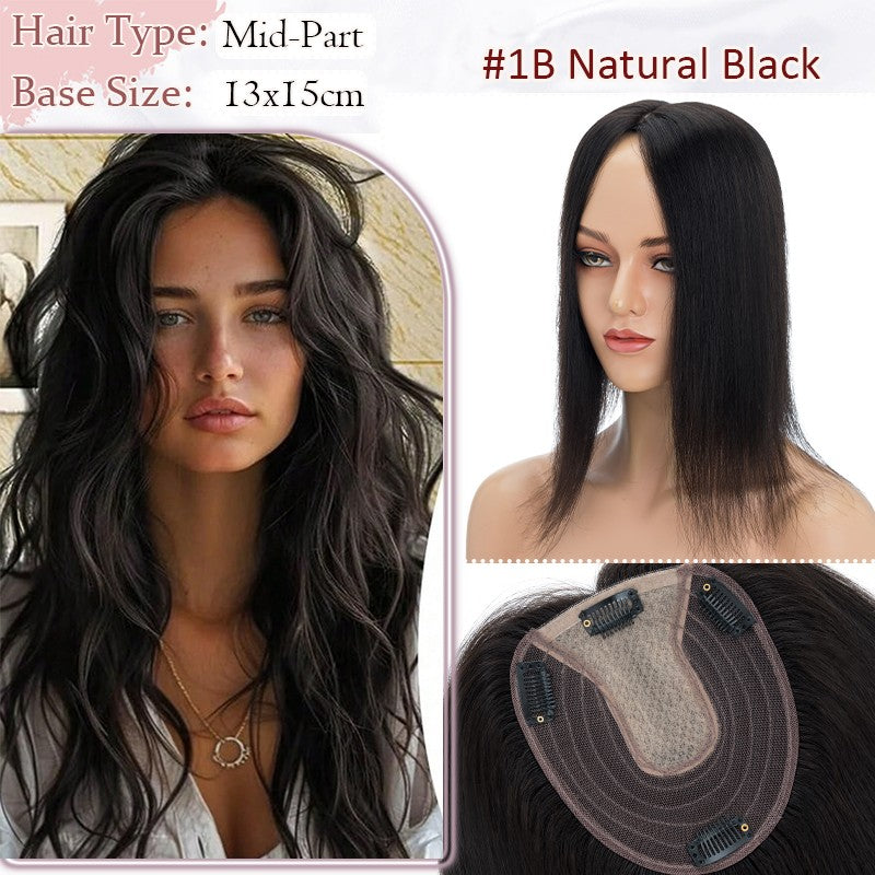 Women Clip-in Hairpiece for Hair Loss & Volume - 100% Remy Human Hair