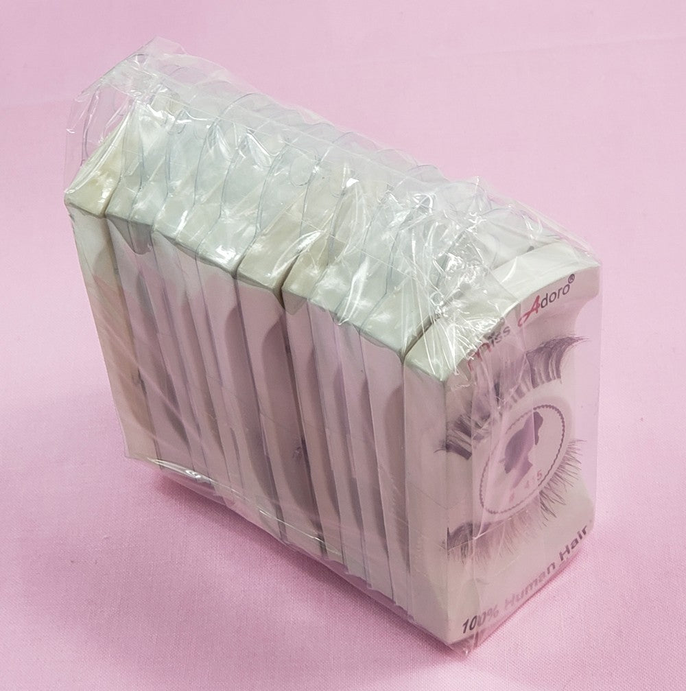 False Eyelashes 12 Pack Natural Touch Human Hair #415 Lightweight & Handmade
