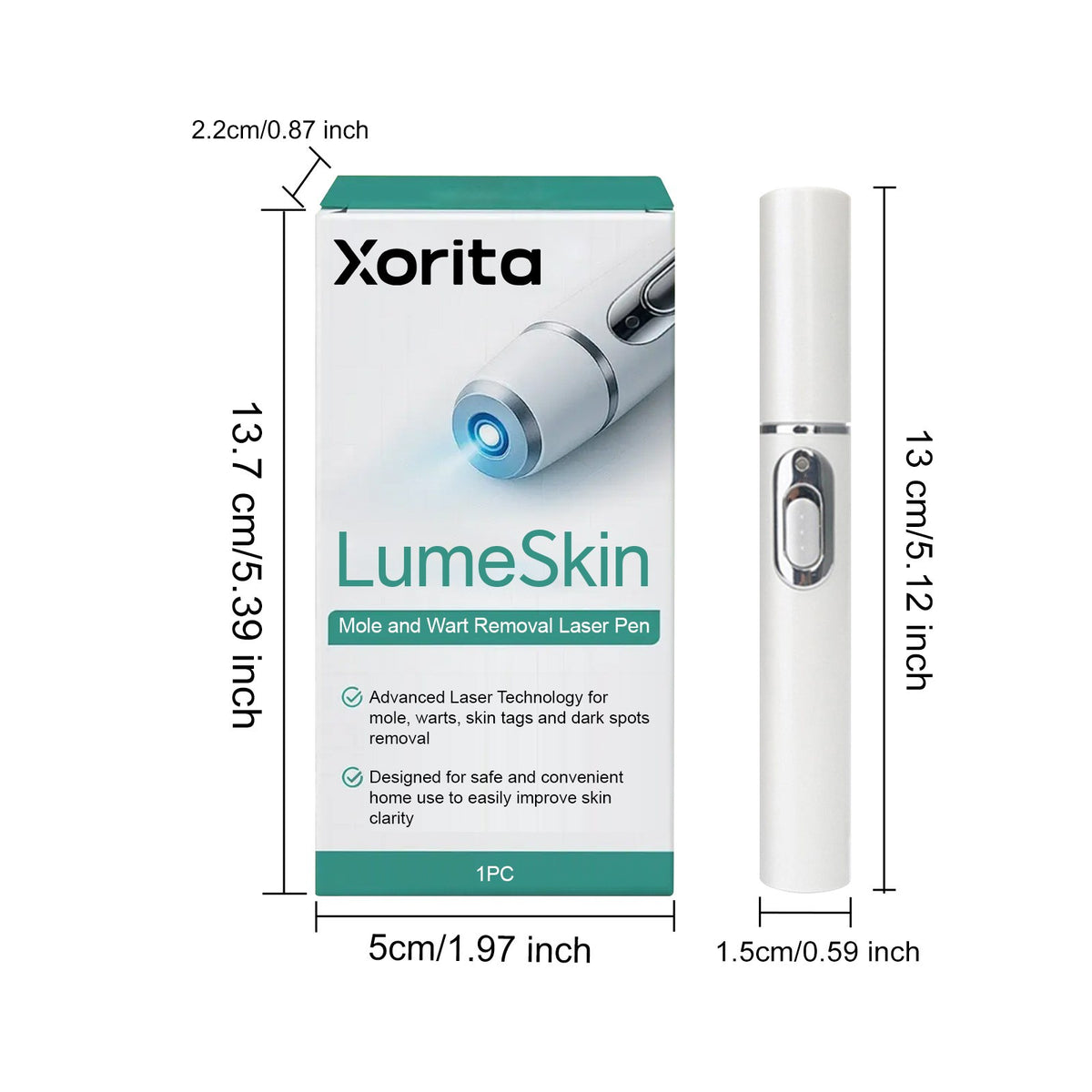 Laser Mole & Skin Tag Removal Pen - Gentle, Precise, Reusable for Face & Body