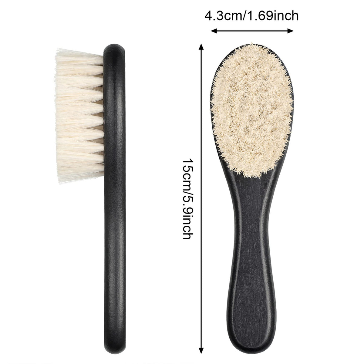 Men's Beard Brush Set - Soft Wool Bristle Beard Grooming Tools
