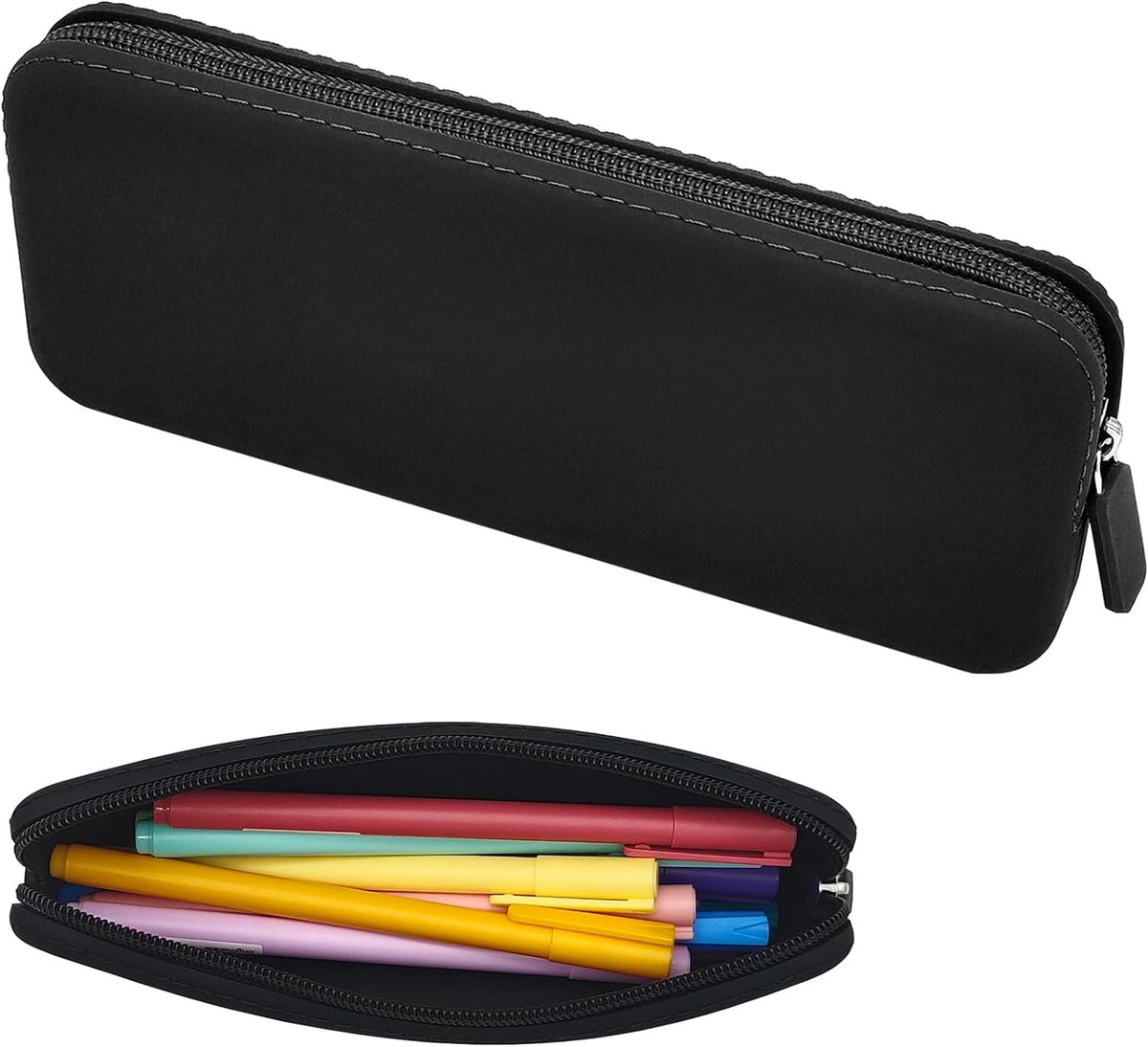 Silicone Waterproof Pencil Case - Multifunctional Cosmetic Bag for Travel