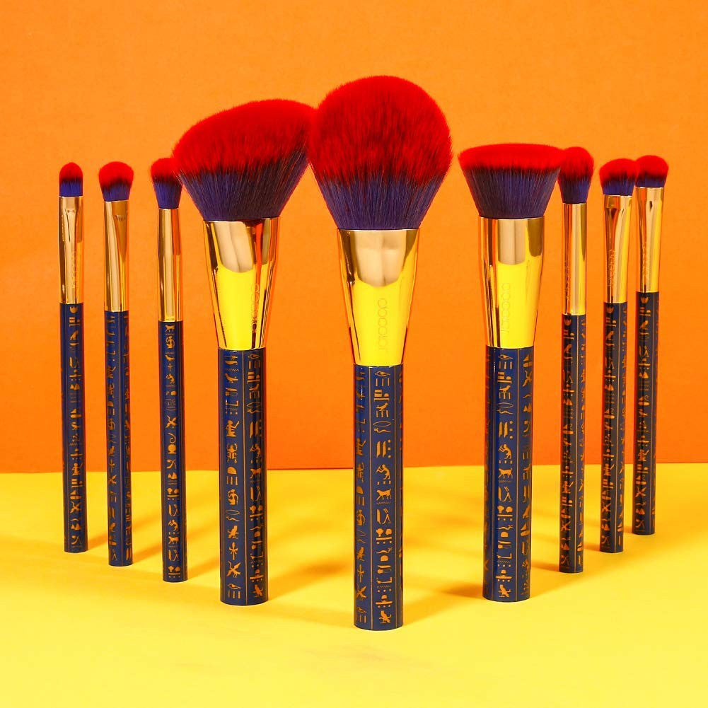 19-Piece Makeup Brush Set with Synthetic Kabuki Foundation and Eye Brushes