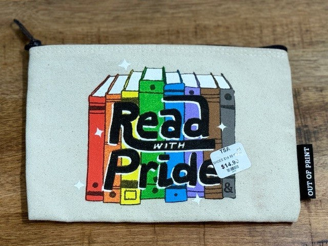 Rainbow LGBTQ Canvas Makeup Pouch Bag Out Of Print Read With Pride