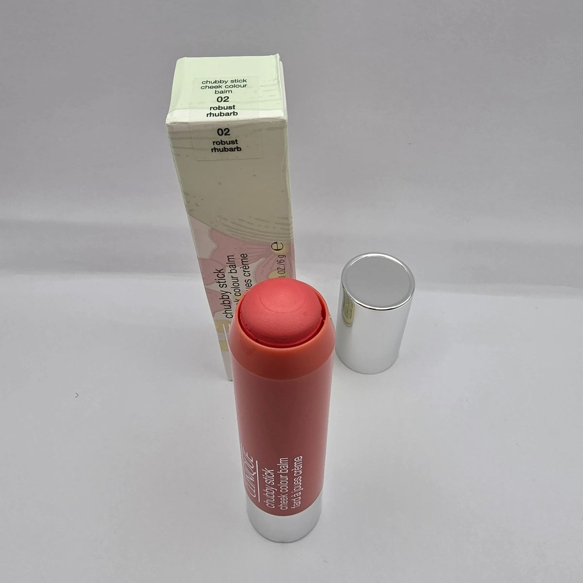 Clinique Cheek Colour Balm 02 Robust Rhubarb - Full Size 0.21 Oz
