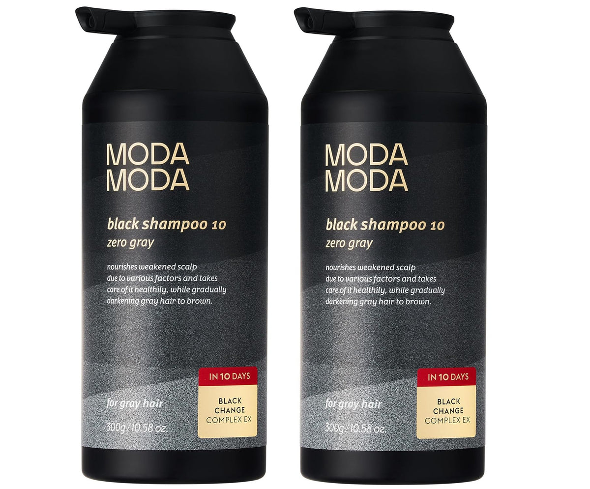 Darkening Hair Shampoo for Gray Hair - Natural Black Color 10.58 Oz 2 Pack