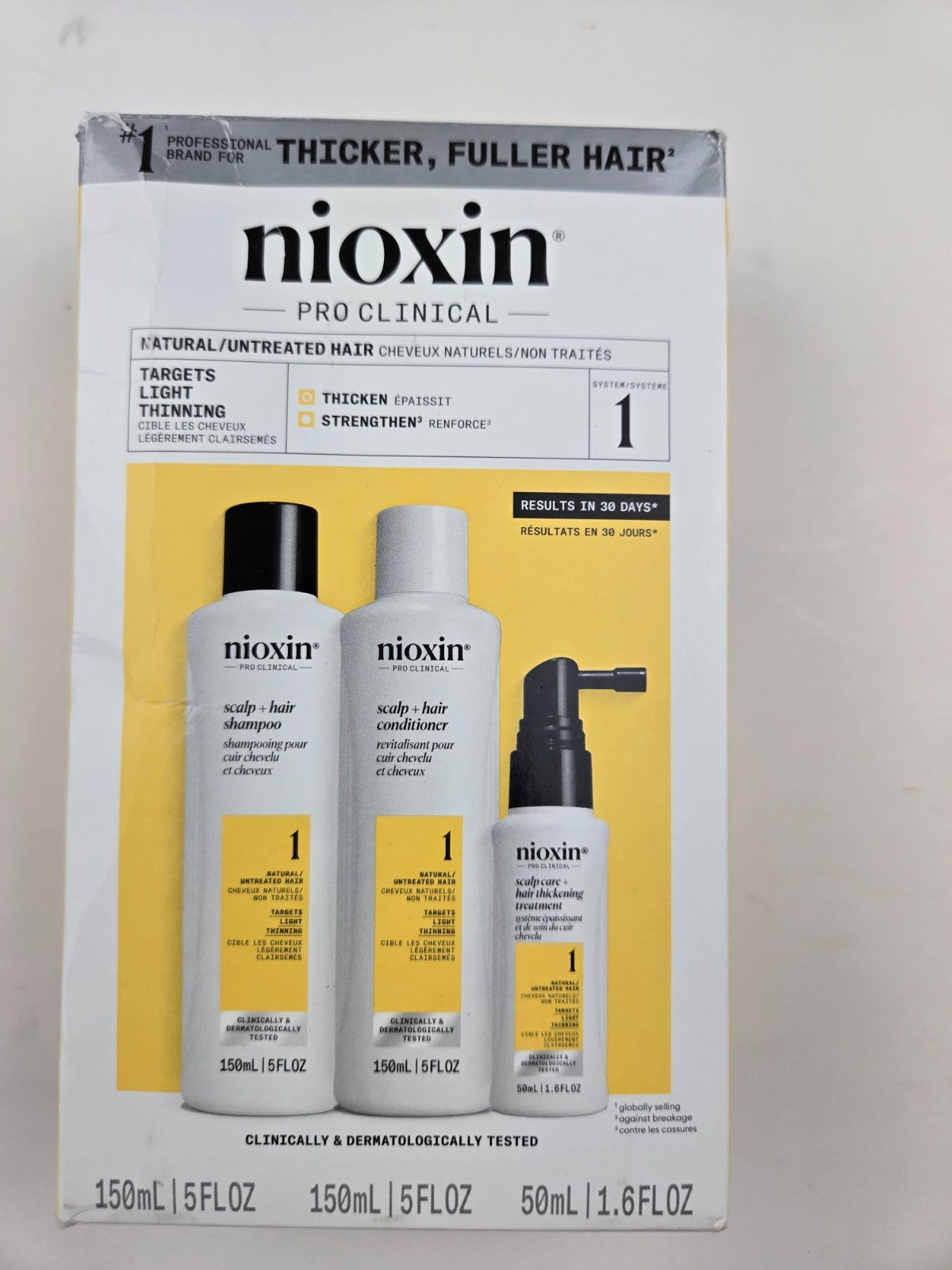 NIOXIN System 1 Hair Thickening Kit - Natural Hair with Light Thinning