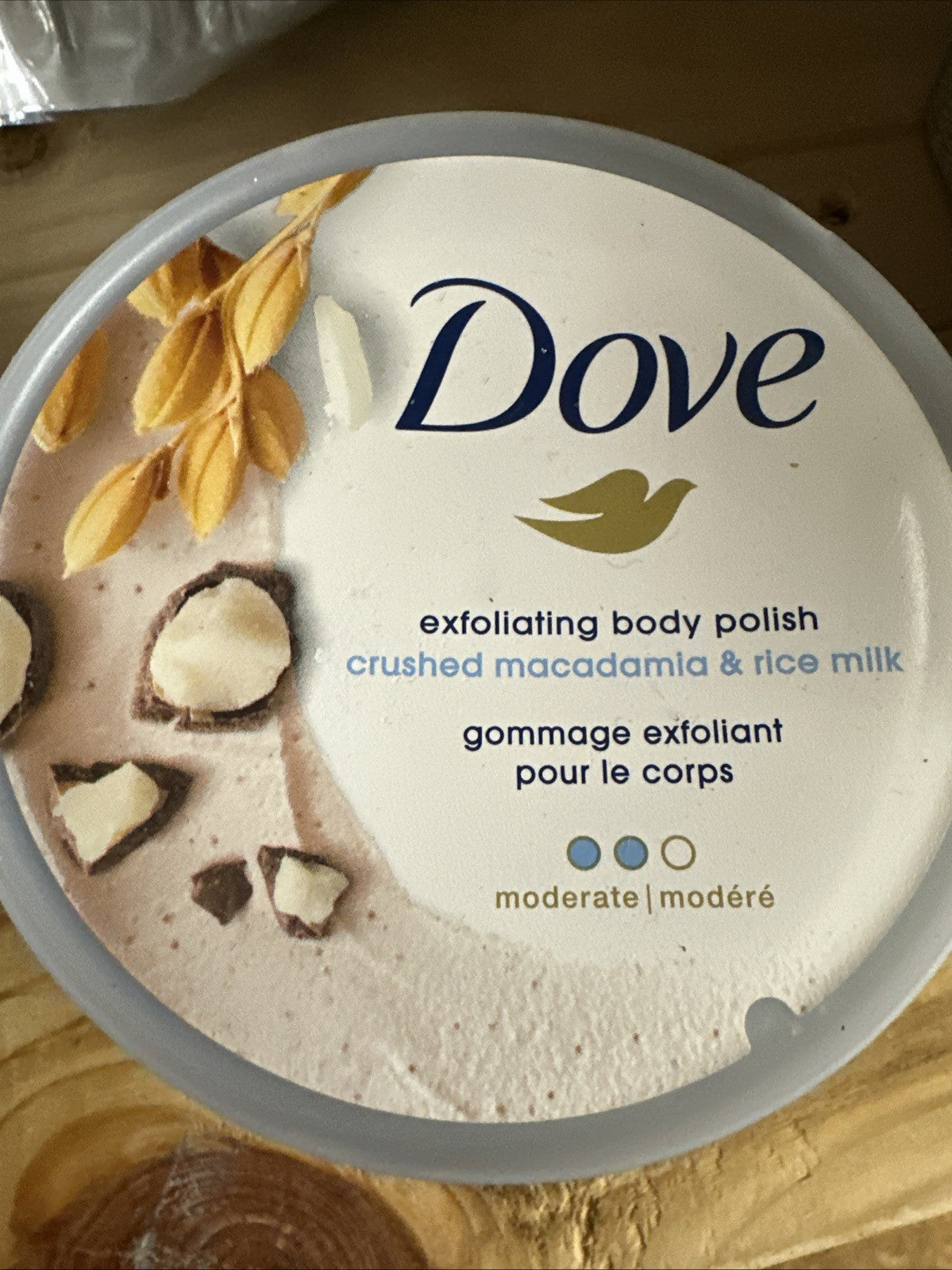 2 Pack Dove Crushed Macadamia & Rice Milk Exfoliating Body Polish