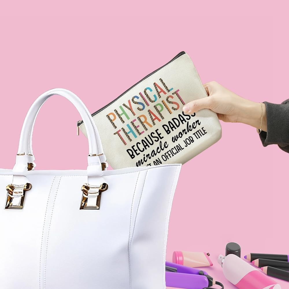 Funny Therapist Makeup Bag Gift - Travel Cosmetic Organizer for Women