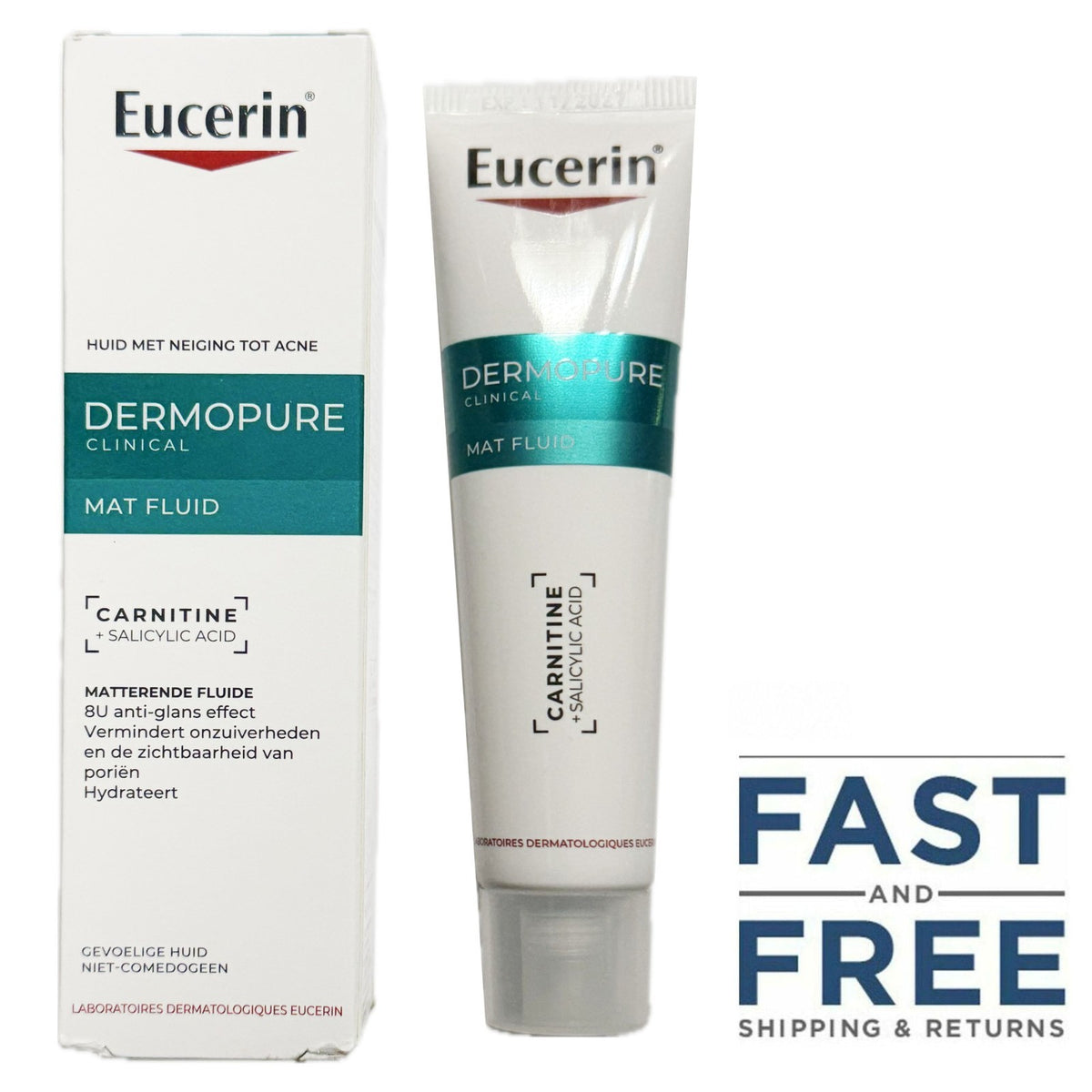 Eucerin DermoPure Mattifying Fluid for Oily & Acne-Prone Skin 50ml