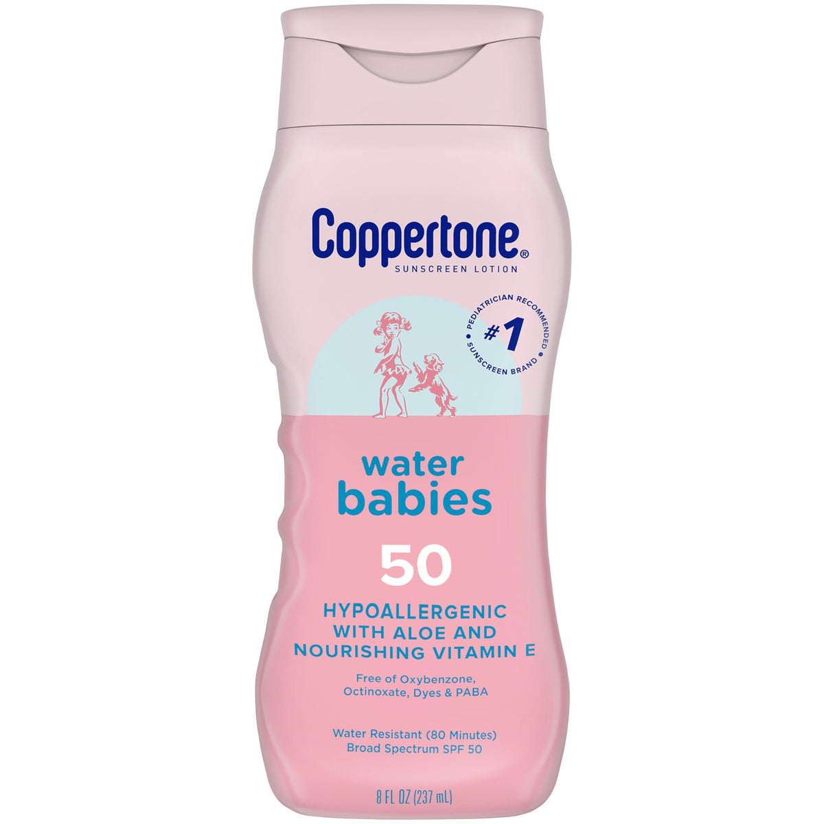 Baby Sunscreen SPF 50 Lotion Water-Resistant 8 Fl Oz - Hypoallergenic & Pediatrician Recommended