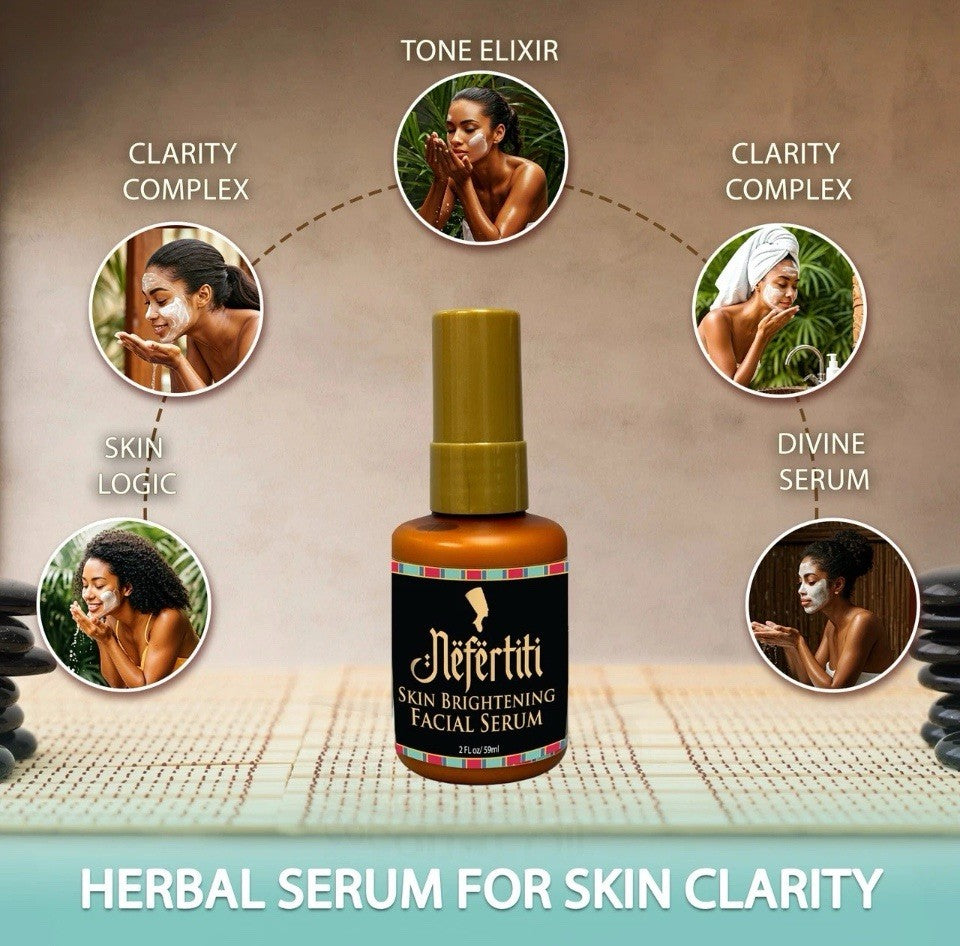 Nefertiti Skin Brightening Facial Serum - 2 oz / ml for Radiant Complexion