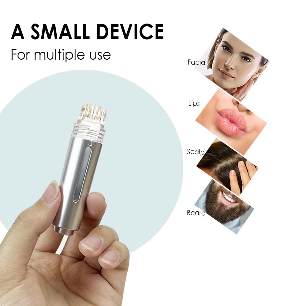 Micro Needling Derma Stamp with 0.25mm Gold Micro Needles - Titanium Reusable Tool