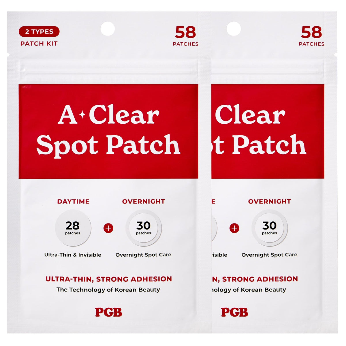 Invisible Acne Patches Set with 3 Sizes - Waterproof & Nightday Care