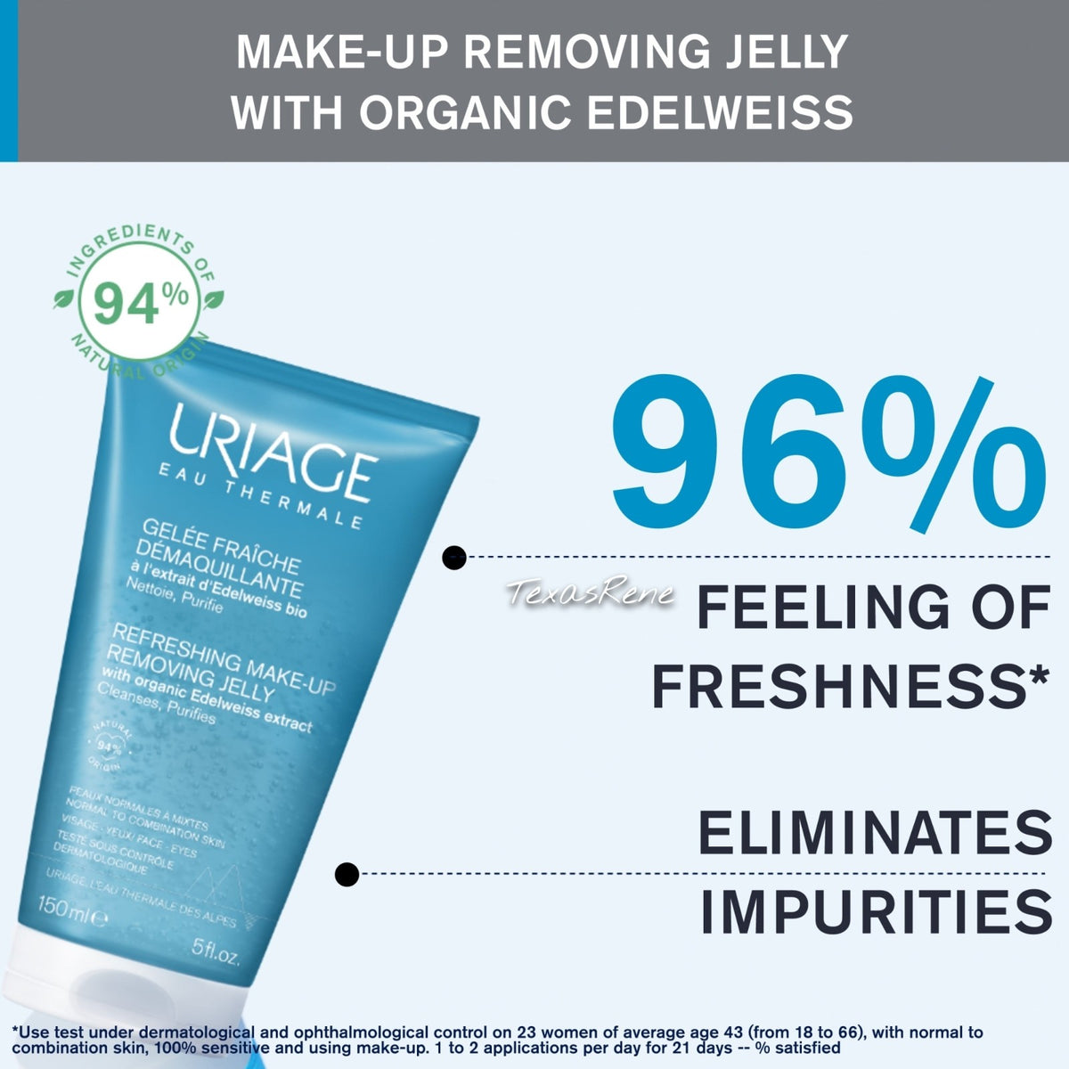 Make-Up Removing Jelly Cleanser for Sensitive Skin - 150ml, 2 Pack