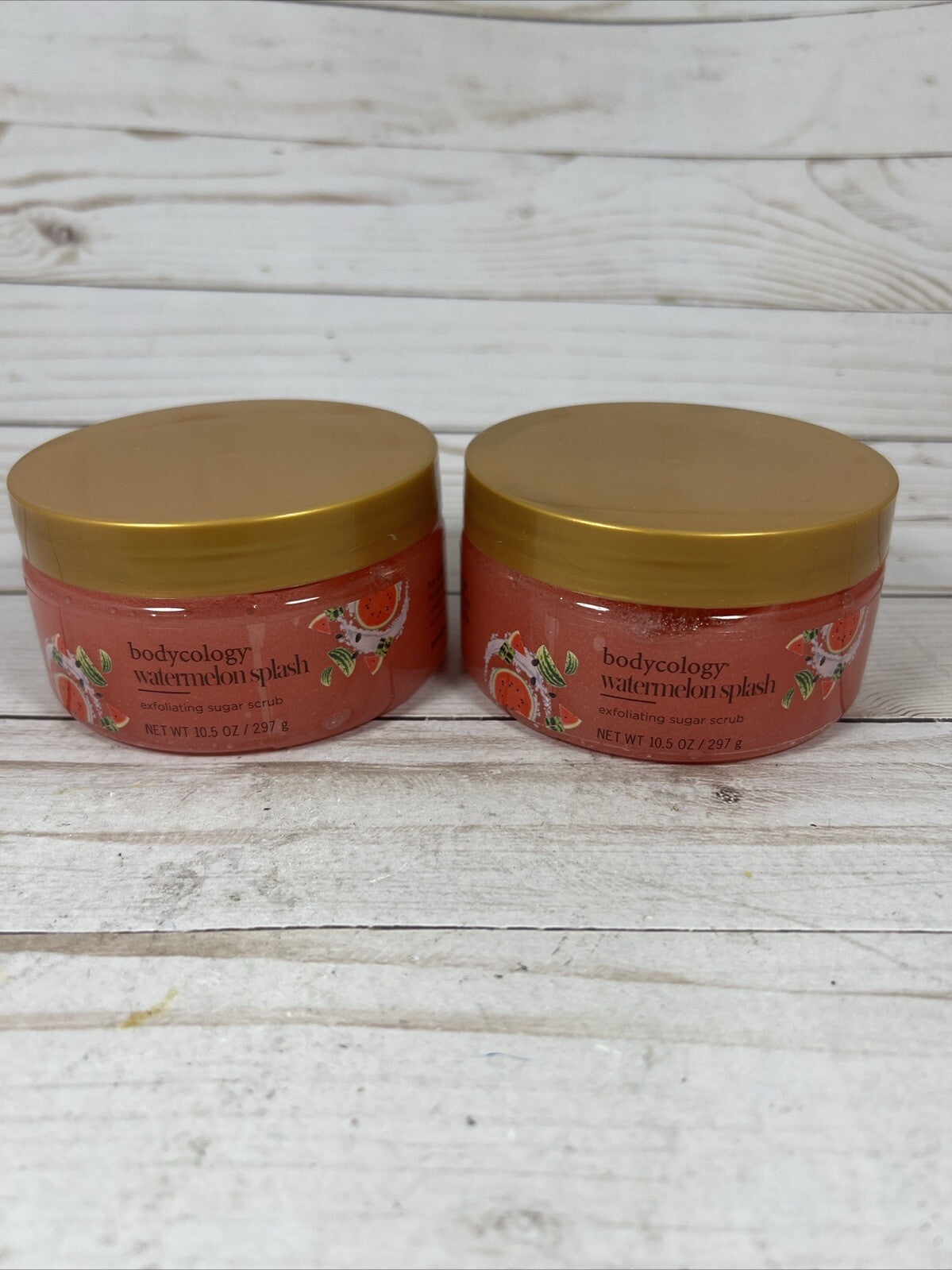 Bodycology Watermelon Splash Exfoliating Sugar Scrub 10.5oz (2Pack)