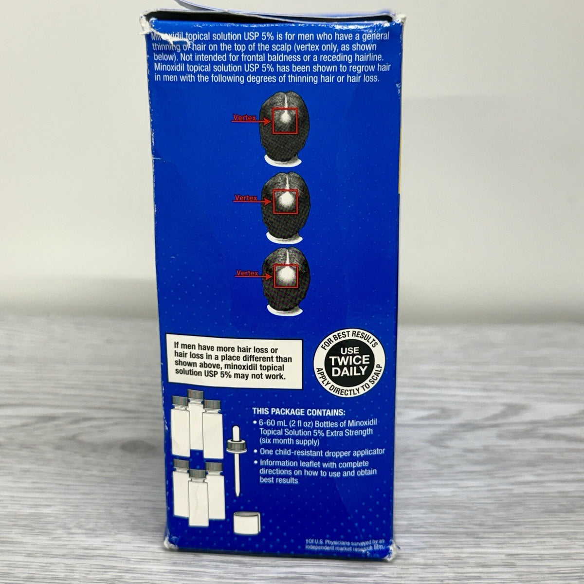 Minoxidil 5% Hair Regrowth Solution Extra Strength 6-Month Supply