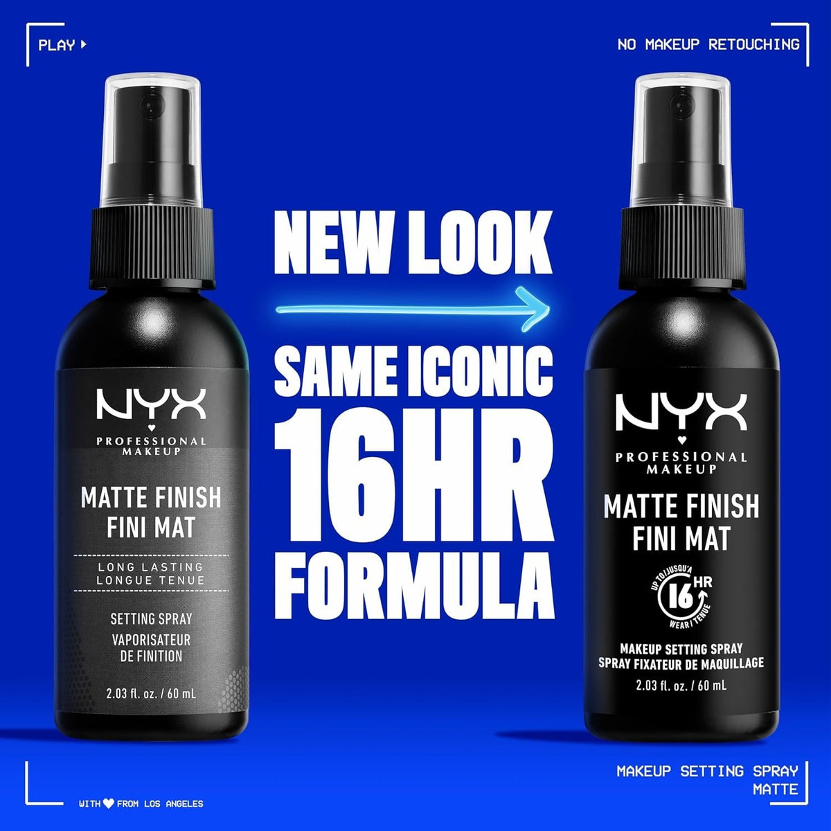 Matte Finish Setting Spray - Long Lasting Makeup Mist, Shine Control, 2 fl oz