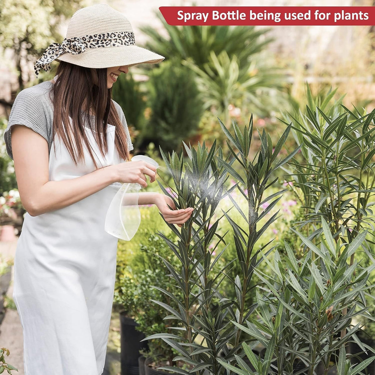 Leak-Proof 17oz Clear Spray Bottle Set for Cleaning Solutions & Plants