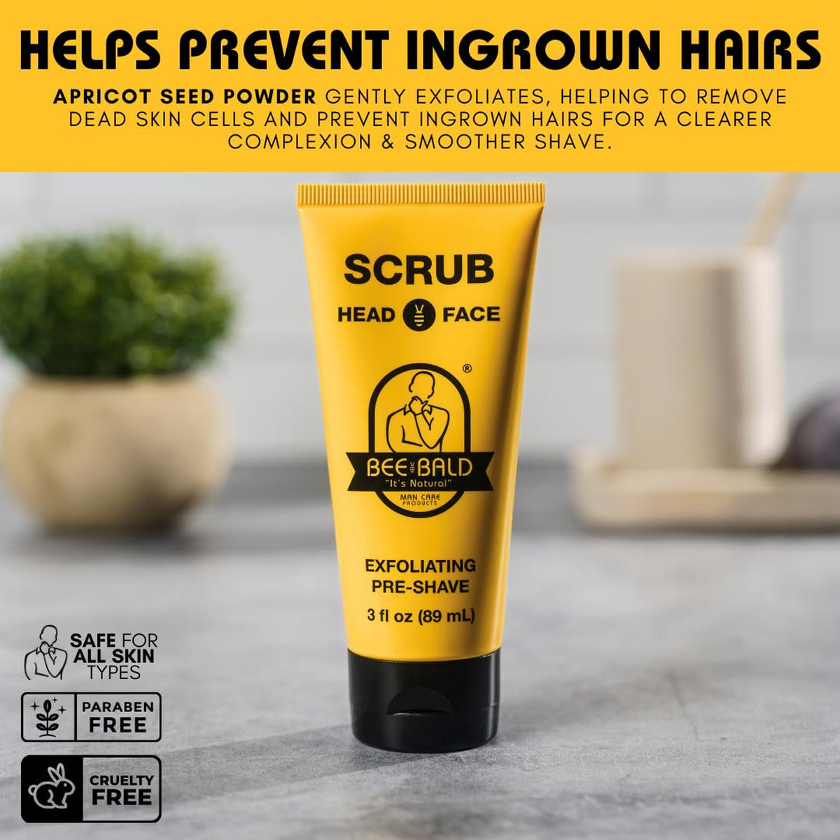 Scalp Exfoliator for Men, Head Pre Shave Scrub, Deep Cleansing Pore