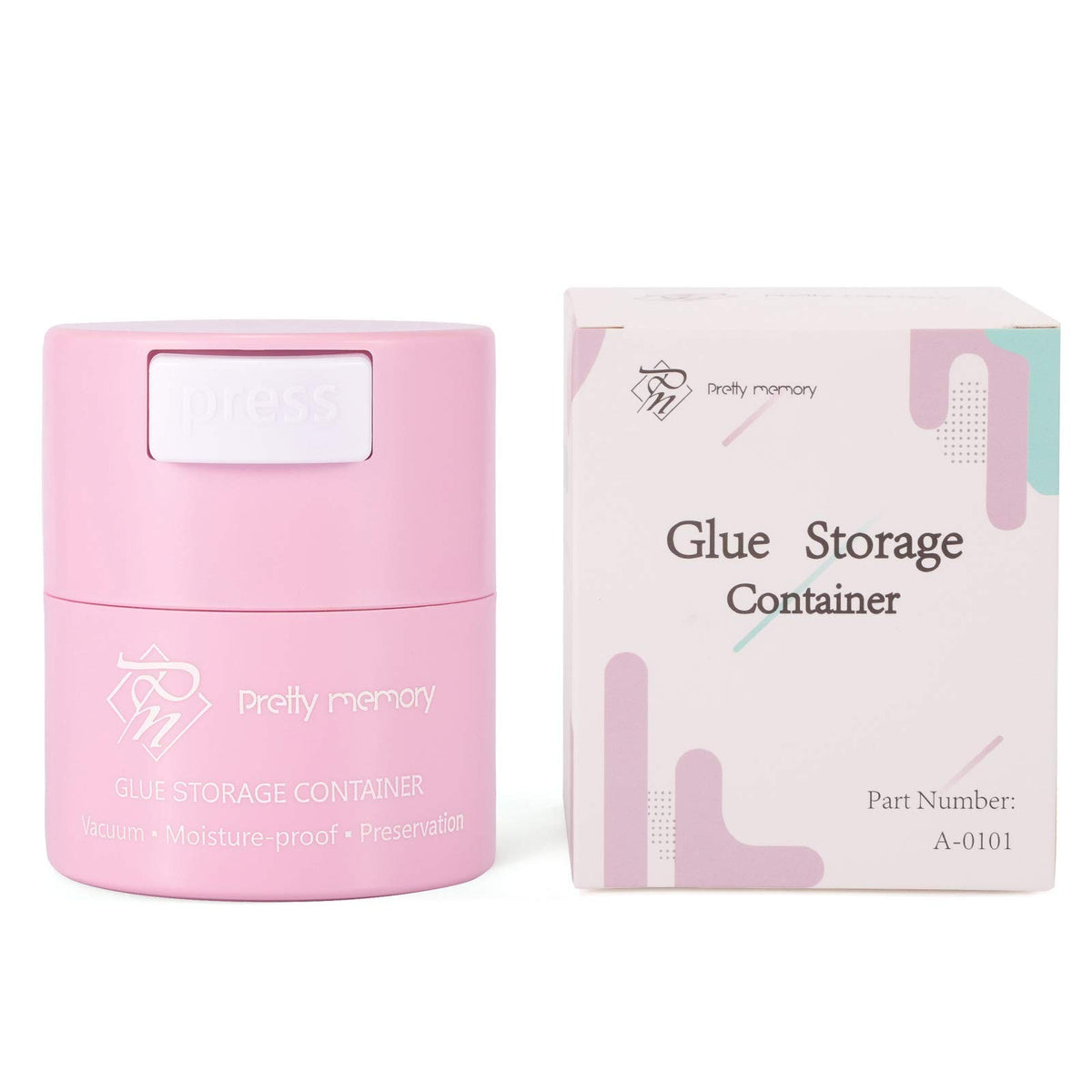 Eyelash Extension Glue Storage Container Airtight Lash Adhesive Jar Pink