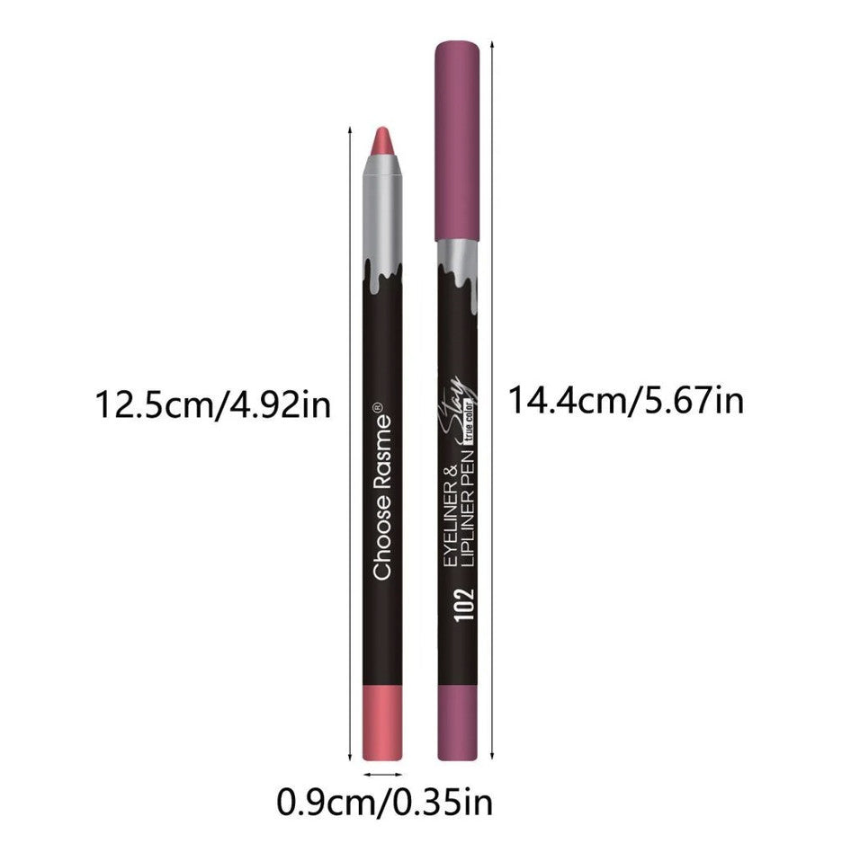 12pcs Matte Lip Liner Set Long Lasting Lipstick Pencils Makeup Kit