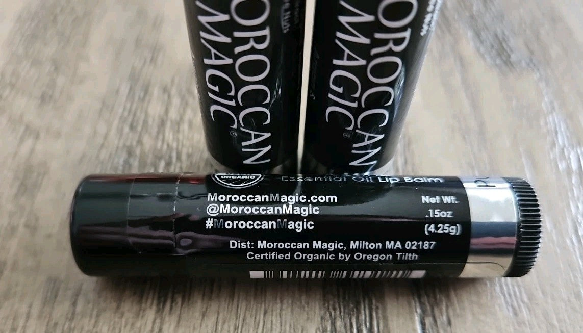 Lip Balm Set - Moroccan Magic Argan & Coconut Oil, Sealed Lot of 3