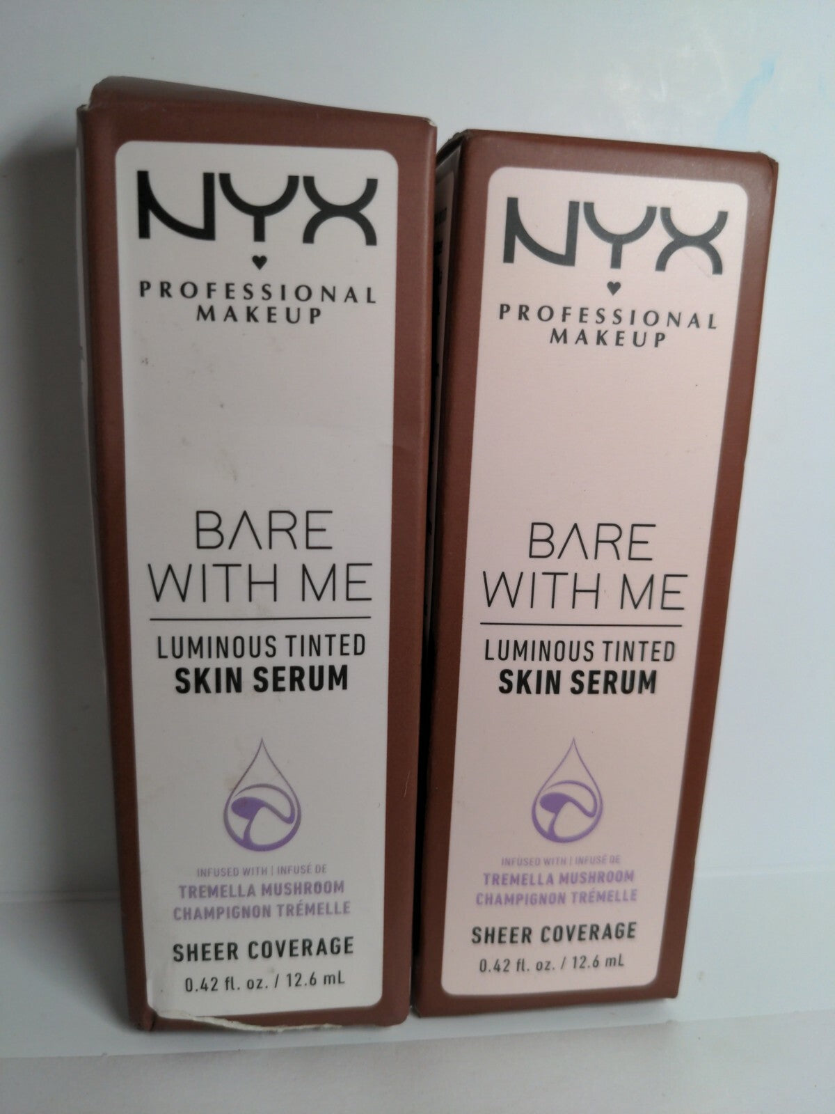 Lot of 2 NYX Bare With Me Luminous Tinted Skin Serum Universal Deep BWMLSS05