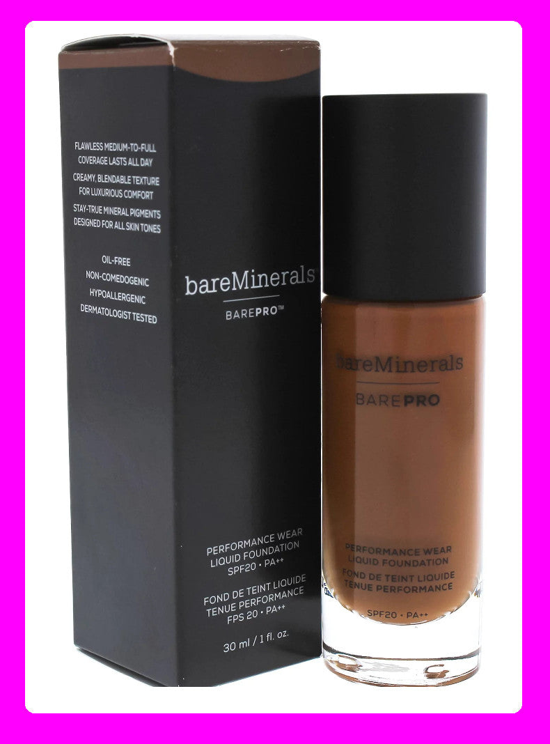 Lot of 5 BareMinerals BAREPRO Liquid Foundation Cocoa 30 Deep 1oz - Full Size