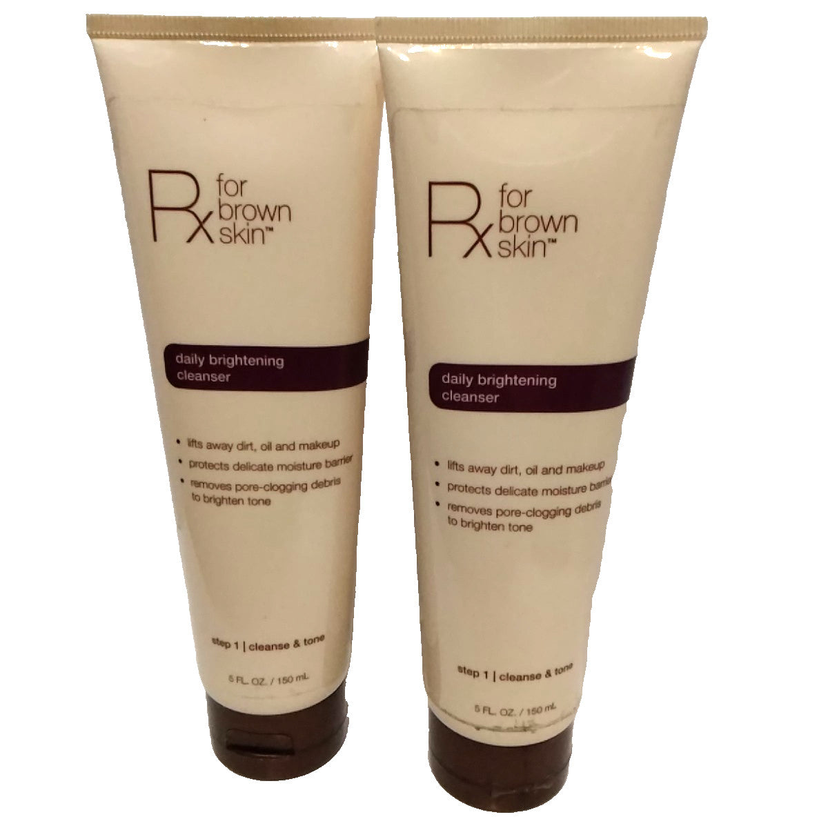Brightening Facial Cleanser for Brown Skin - 2 x 5oz Tubes